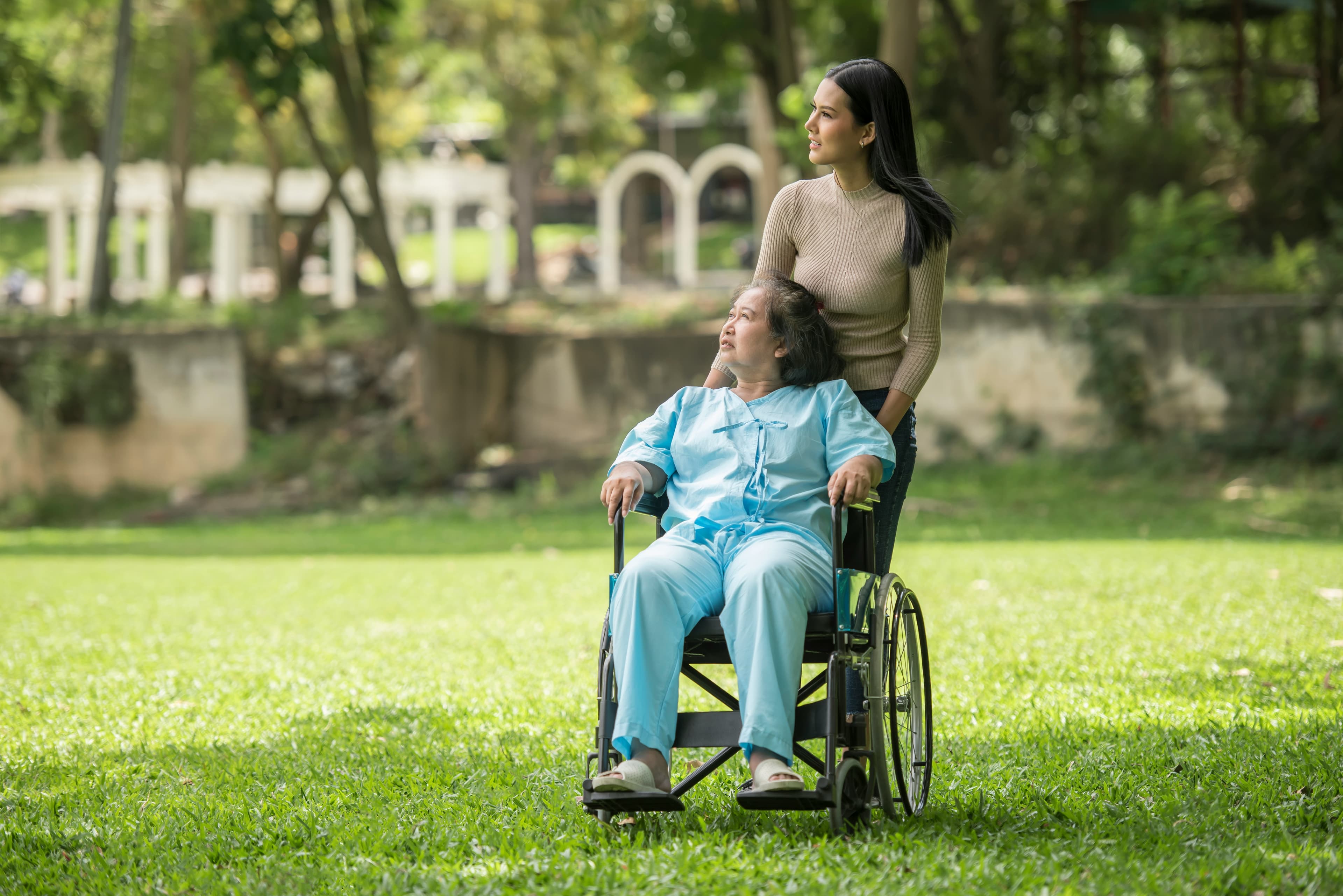 A support worker assisting a client to enjoy life