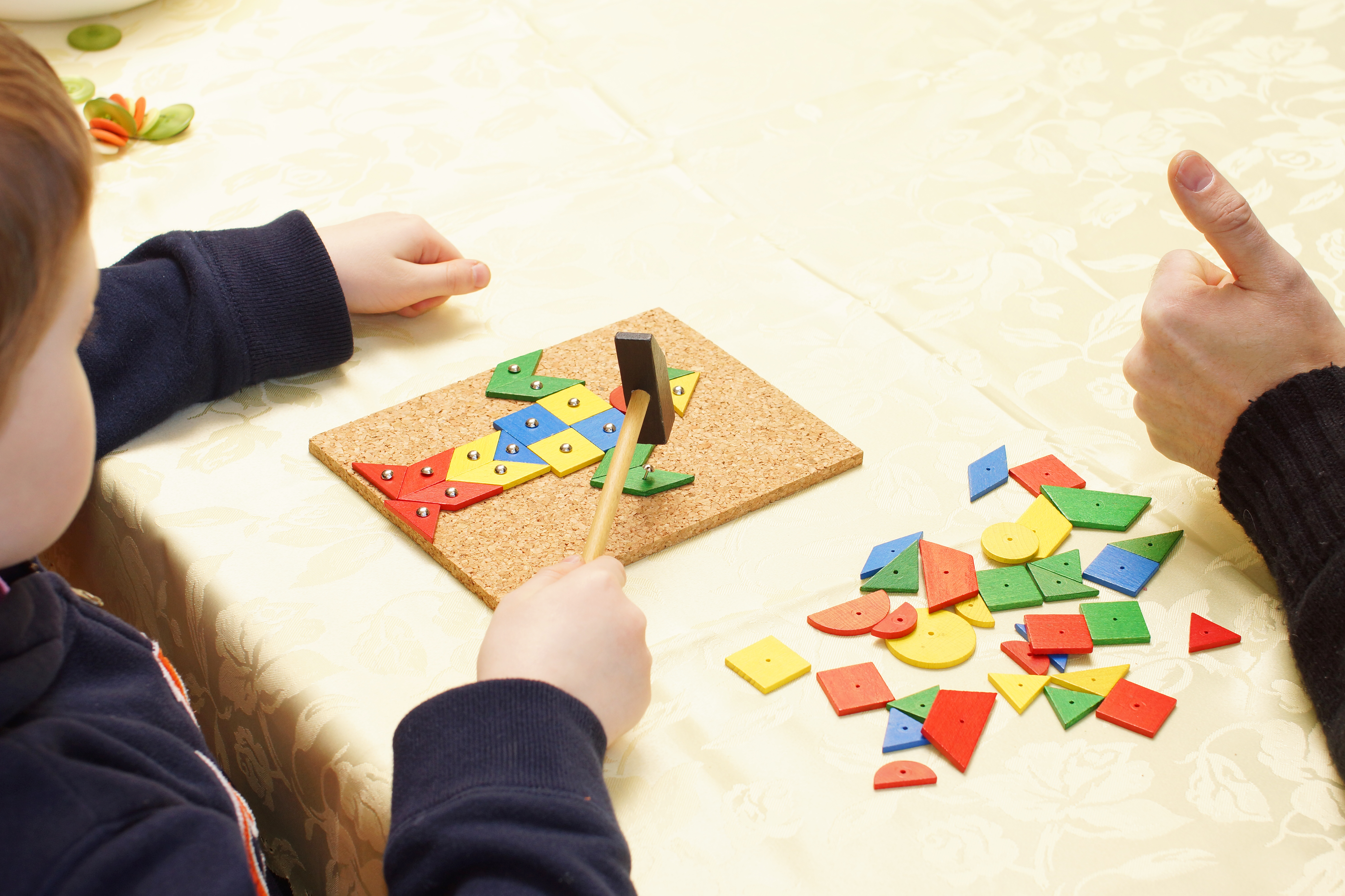 Therapist working with a child